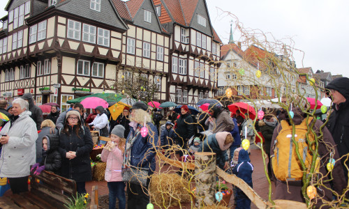 Das schlechte Wetter konnte den Besuchern auf dem diesjährigen Osterfest nichts anhaben. Fotos: Jonas Walter