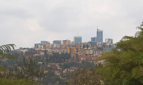 Blick auf das Zentrum von Kigali, Hauptstadt von Ruanda.