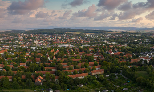 Panoramabild der Ost-und Westsiedlung in Salzgitter-Bad. Hier soll mit Mitteln des Integrationsfonds eine neue Kita entstehen.