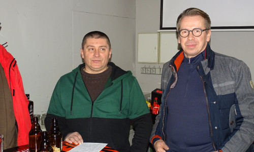 (Von links nach rechts) Vorsitzender Peer Narup und Beauftragter für Presse- und Öffentlichkeitsarbeit Thomas Strube.