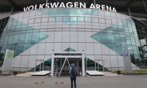 Ohne Zuschauer vor Ort: Europa League in Wolfsburg. 