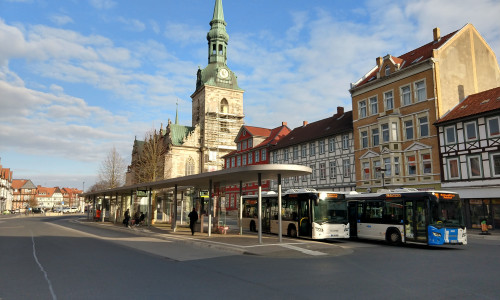 Der Kornmarkt wird zentraler Bus-Umstiegspunkt.