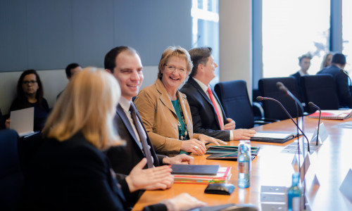 Ingrid Pahlmann (Mitte) in einem Ausschuss.