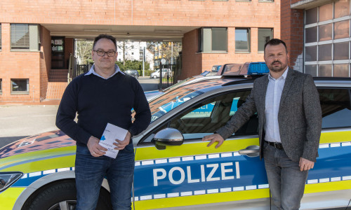  Martin Dzaczek (links), Leiter der Analysestellestelle und Markus Iwa, Leiter des zentralen Kriminaldienstes in Salzgitter, Peine und Wolfenbüttel, stellten die Kriminalstatistik 2020 vor.