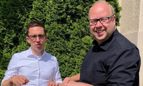 Falko Mohrs (links) und Jörn Domeier äußern sich zu den geplanten Straßenbauprojekten im Landkreis Helmstedt.