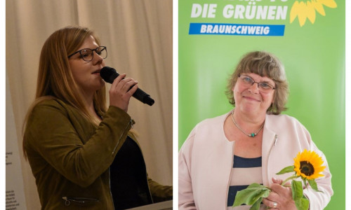 Lena Krause (links) und Elke Flake von den Grünen.