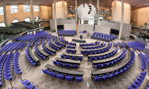 Der Plenarsaal im Bundestag. (Symbolbild)