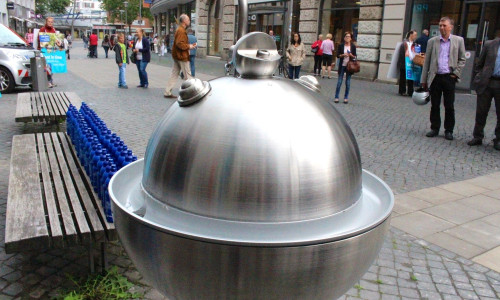 Ein Trinkwasserspender in Braunschweig. Davon gibt es drei in der Innenstadt. (Archivbild) 