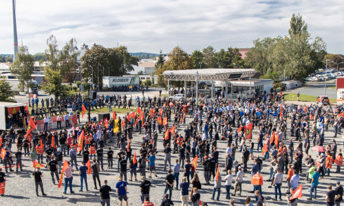Rund 1.800 MAN-Beschäftigte fanden sich im vergangenen September zur Versammlung am Werk Salzgitter ein. 