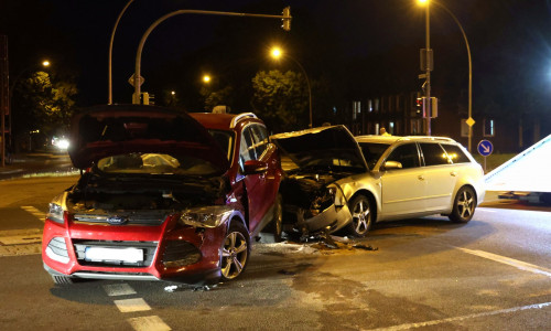 Der Unfall an der Kattowitzer Straße. Es kam zu einem Sachschaden von 13.000 Euro.