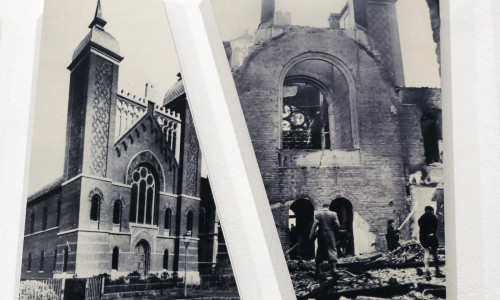  Die Synagoge in Wolfenbüttel vor und nach der Zerstörung 1938.