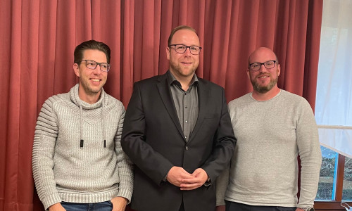 Der neue Fraktionsvorstand der SPD-Gemeinderatsfraktion (v.l.): Marc Samel (stv. Vorsitzender), Julian Märtens (Vorsitzender), Nils Beckmann (stv. Vorsitzender).