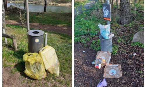 In Gifhorn wird vermehrt illegal Müll in öffentlichen Mülleimern entsorgt.