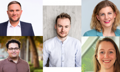 Sophie Ramdor, Christoph Ponto, Ann-Marie Klaas und Ronald Matar vertreten gemeinsam mit Maximilian Pohler die jungen Interessen im neuen CDU-Landesvorstand. 