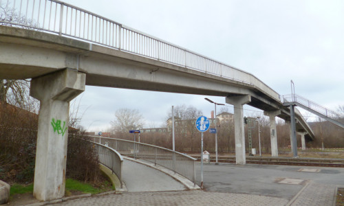 Der Sanierungsfall, die Fußgängerbrücke am Vienenburger Bahnhof.