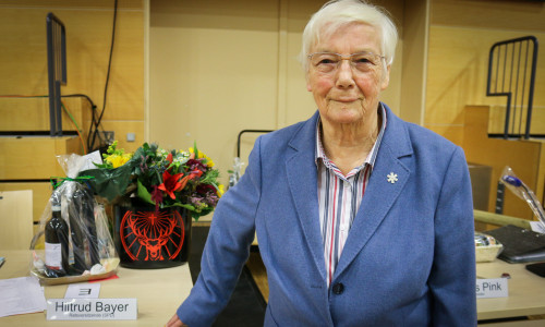 Hiltrud Bayer (79) leitete am Mittwoch ihre letzte Ratssitzung.