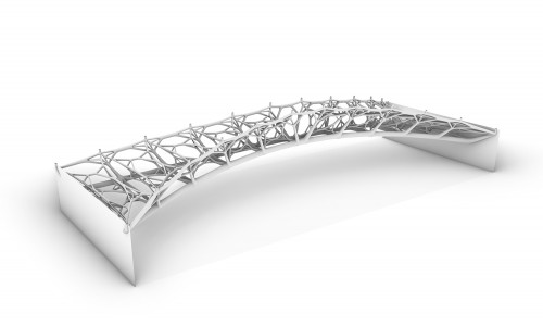 ntwurf einer auf dem Prinzip der Injection 3D Concrete Printing Technologie basierenden Brücke; in Zusammenarbeit mit Pieluigi D’Acunto und Ole Ohlbrock.