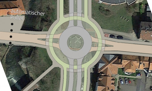 Vorschlag der Grünen für den Umbau der Kreuzung Dr.-Heinrich-Jasper-Straße / Jägerstraße.
