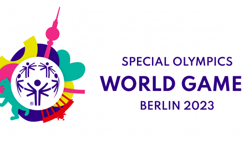 Das Logo der Special Olympics World Games 2023 in Berlin.