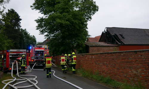 Diese Scheune in Schwicheldt hatte Feuer gefangen.