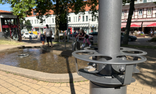An vier Standorten sind sie zu finden, wie hier am Jacobsonplatz.