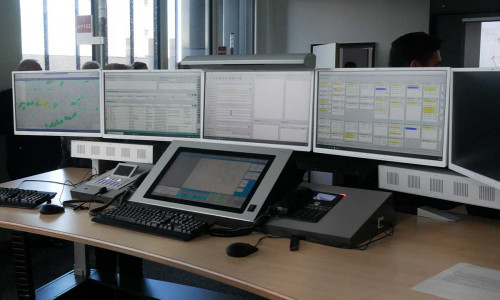 Ein Blick in die Leitstelle in Braunschweig.