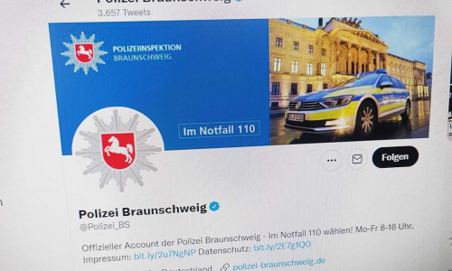 Der Twitter-Kanal der Polizei Braunschweig.