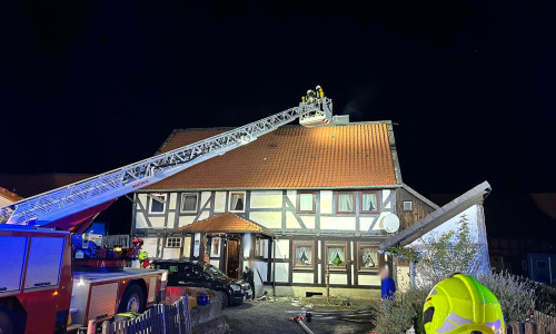 Auch die Feuerwehr aus Salzgitter unterstützte die Kameraden vor Ort.