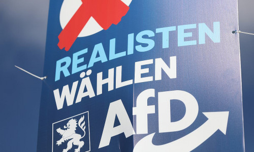 Wahlplakat der AfD zur Landtagswahl in Hessen 2023 (Archiv)