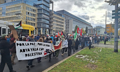 Pro-Palästina-Demo in Leipzig am 28.10.2023