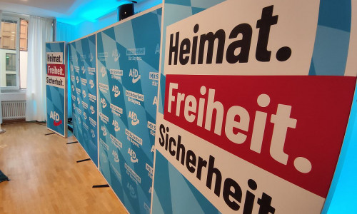 Landtagswahl in Bayern: AfD-Wahlparty am 08.10.2023