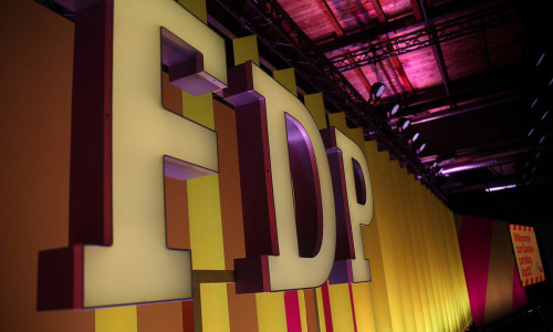 FDP-Logo beim Parteitag April 2023 (Archiv)