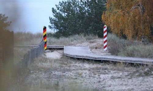 Grenze zwischen Deutschland und Polen am 04.11.2023