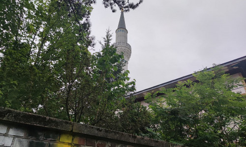 Minarett einer Moschee in Deutschland (Archiv)
