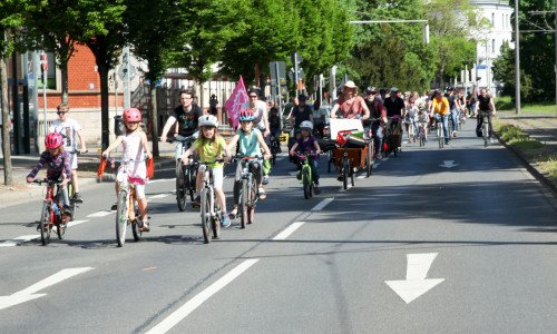 Vorangegangene "kidical mass" im Mai 2022.