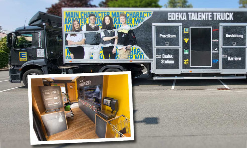 Der EDEKA Talente Truck: Hier kann man sein Können unter Beweis stellen.