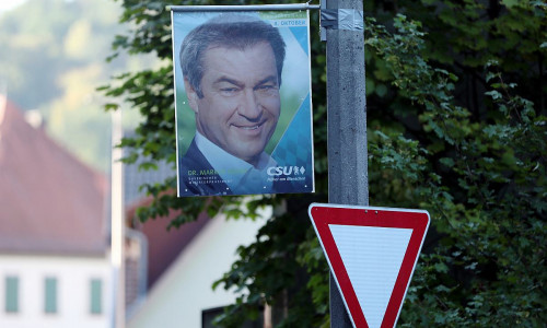 CSU-Wahlplakat zur Landtagswahl in Bayern 2023 (Archiv)