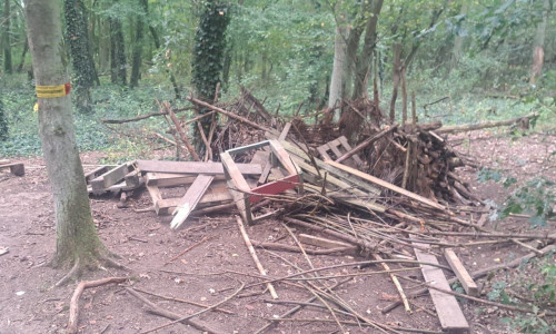 Die Hütten des Waldkindergarten "Okerfüchse" in Schwülper wurden komplett zerstört.