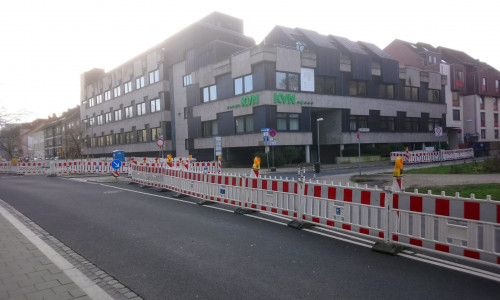Die Baustelle in der Gördelingerstraße im Dezember. Archivbild