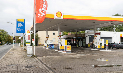 Diese Tankstelle wurde von Einbrechern heimgesucht.