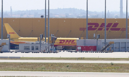 DHL-Maschinen am Flughafen Leipzig/Halle