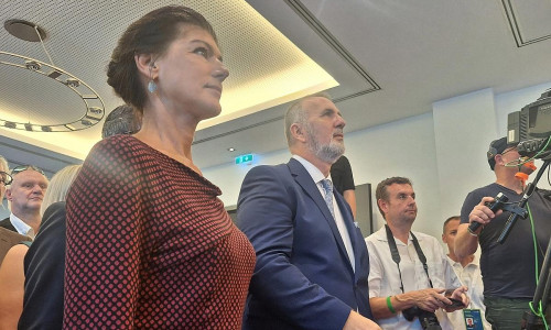 Sahra Wagenknecht und Steffen Schütz (Archiv)