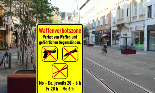 Die Waffenverbotszone soll nur zu bestimmten Zeiten gelten.