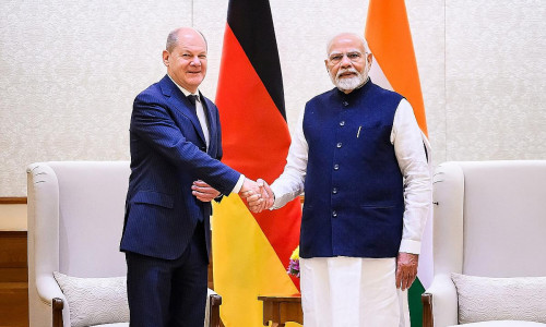 Olaf Scholz und Narendra Modi am 25.10.2024