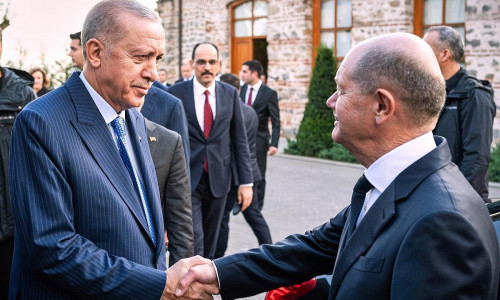 Recep Tayyip Erdogan und Olaf Scholz am 19.10.2024