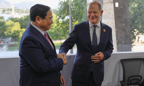 Pham Minh Chinh und Olaf Scholz am 18.11.2024