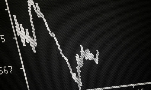 Anzeigetafel in der Frankfurter Börse