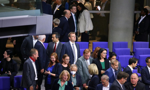 Hammelsprung im Bundestag am 06.11.2024