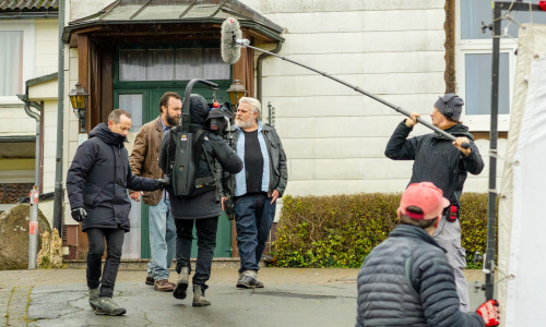Archivbild von den Dreharbeiten der zehnten Folge "Harter Brocken".