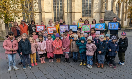 Der Kindergarten Kunterbunt hat das Projekt „SpielRaum Goslar“ mit eröffnet und im Anschluss auch einen ersten Rundgang gestartet. 